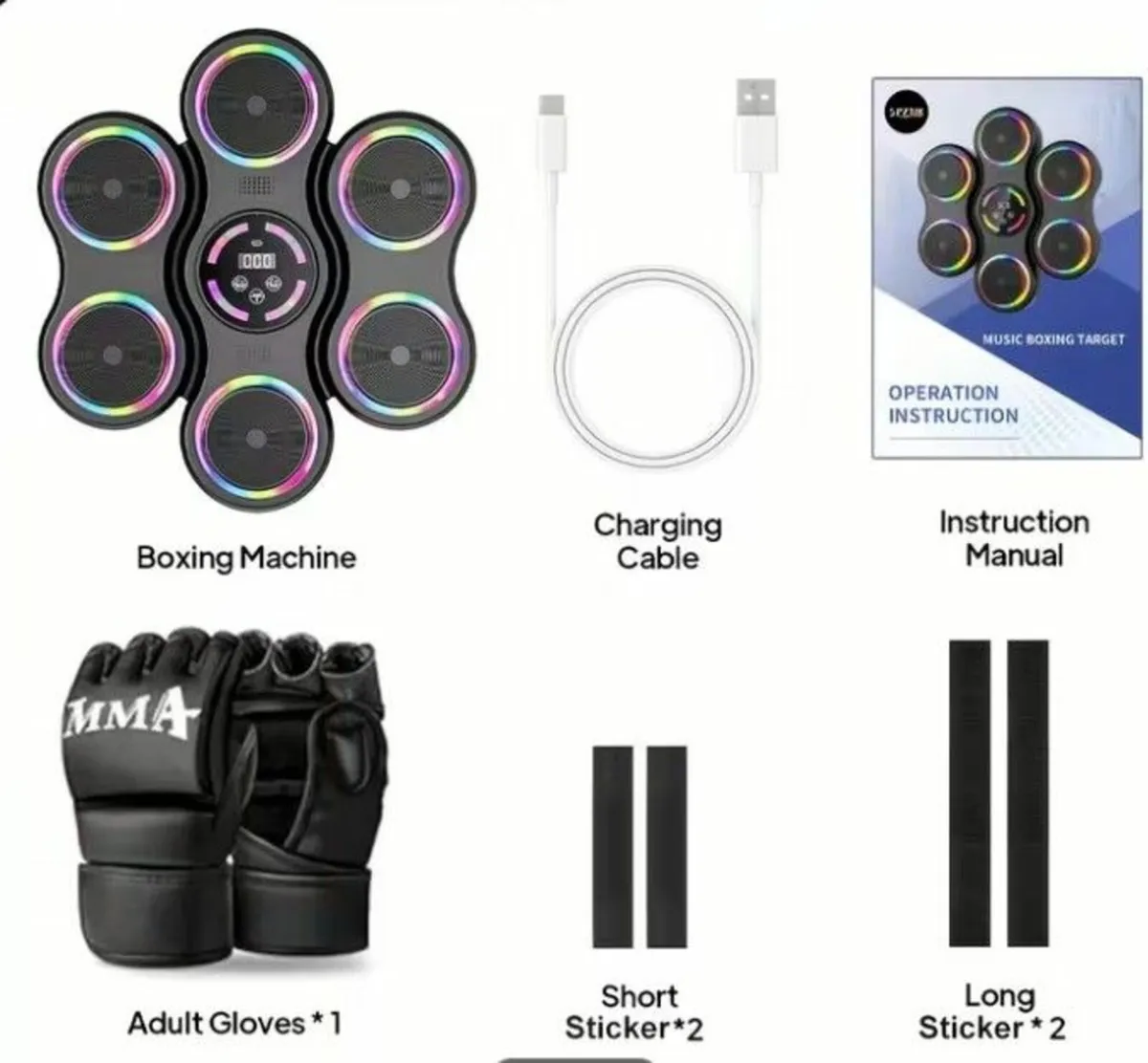 Music Boxing Machine  9 Speed Modes LED Wall Punch - Image 3