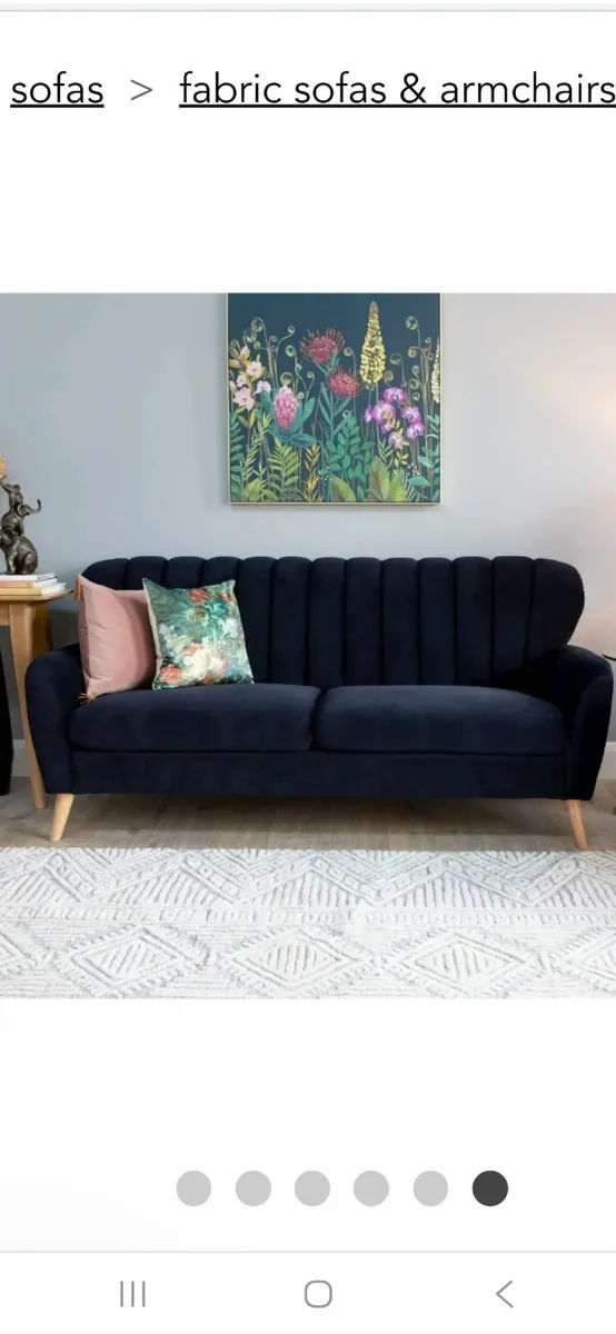 Stunning Velvet Sofa - Image 2