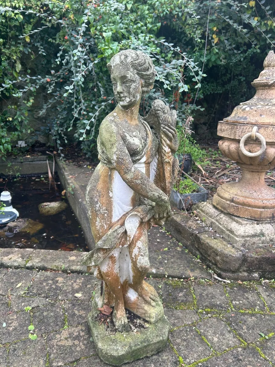 Vintage Garden Statue of a Woman - Image 4
