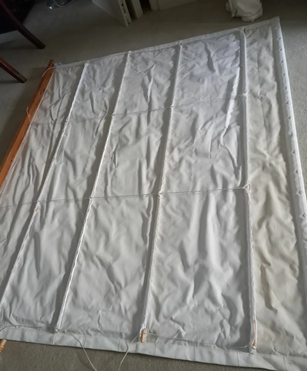 White Linen Roman Blinds X 2 - Image 4