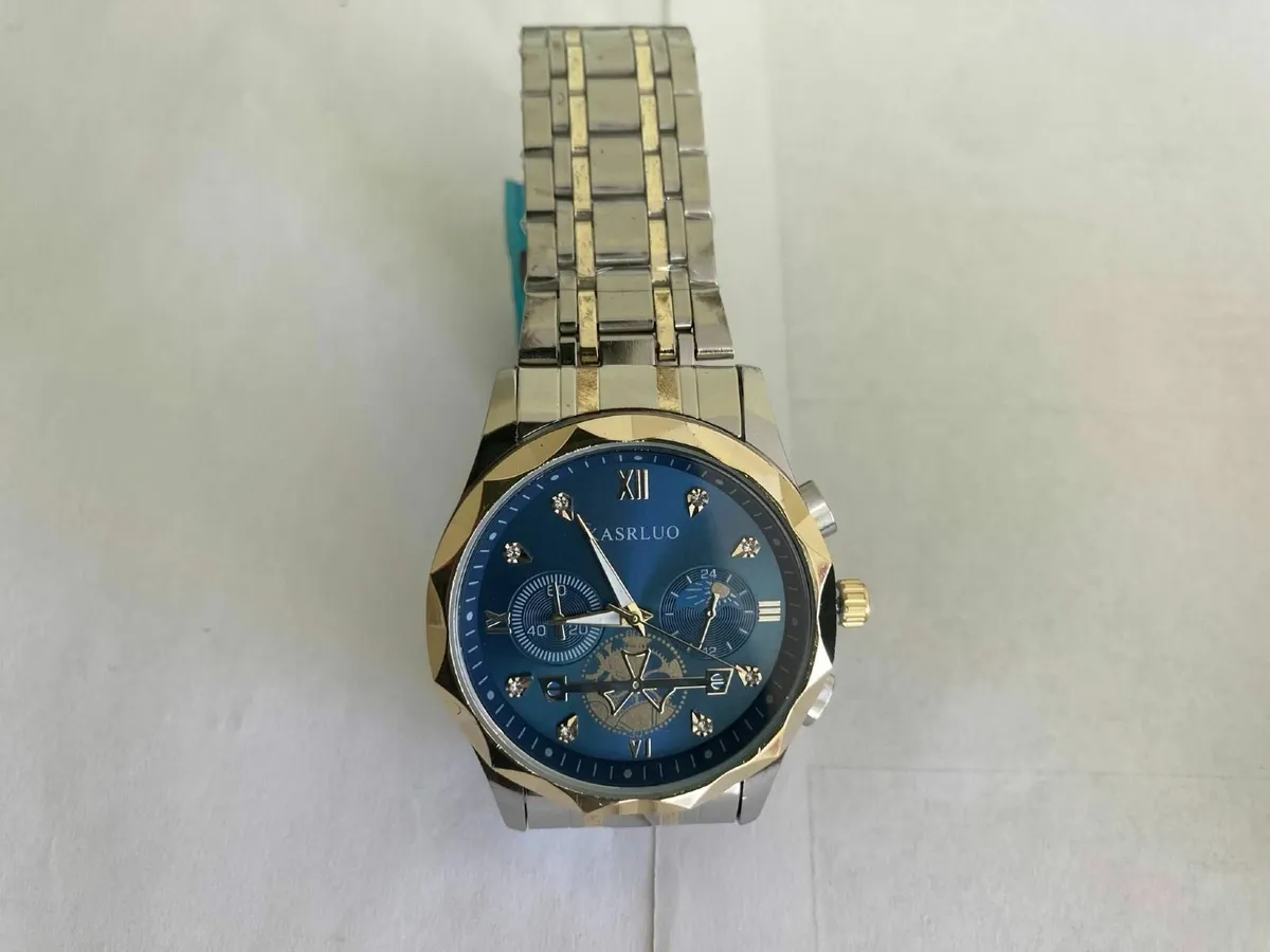 Men’s Quartz Stainless Steel Luxury Watch (New) - Image 1
