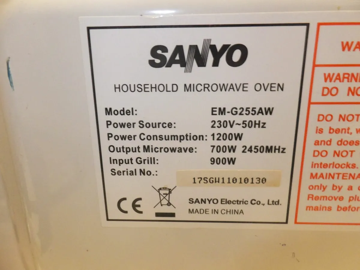 Sanyo Microwave. - Image 3