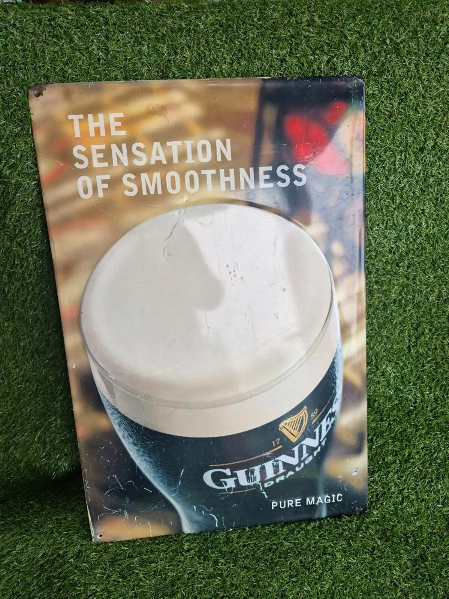 Tin guiness sign - Image 1