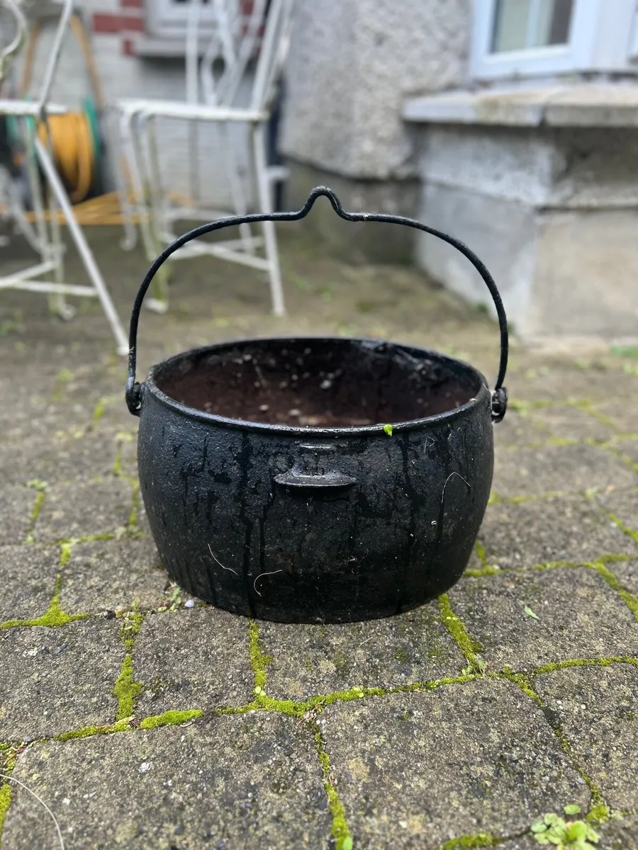 Antique Cast Iron Pot - Image 2