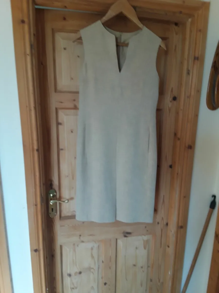 Oatmeal coloured pencil line dress size 10