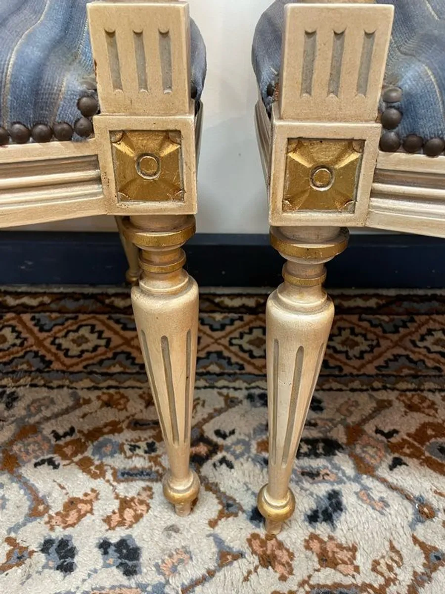 Pair of French Louis XV Style Armchairs - Image 2
