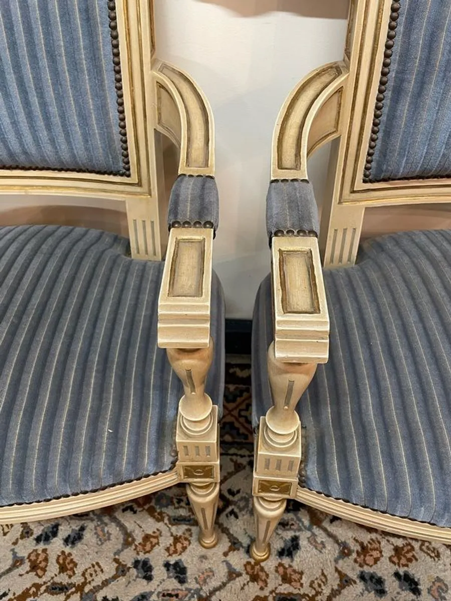 Pair of French Louis XV Style Armchairs - Image 3