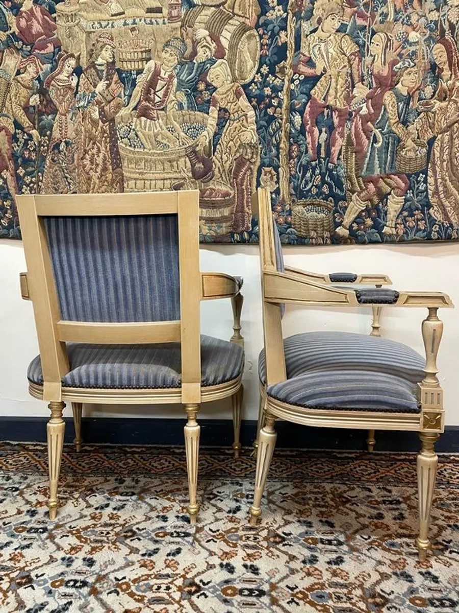 Pair of French Louis XV Style Armchairs - Image 4