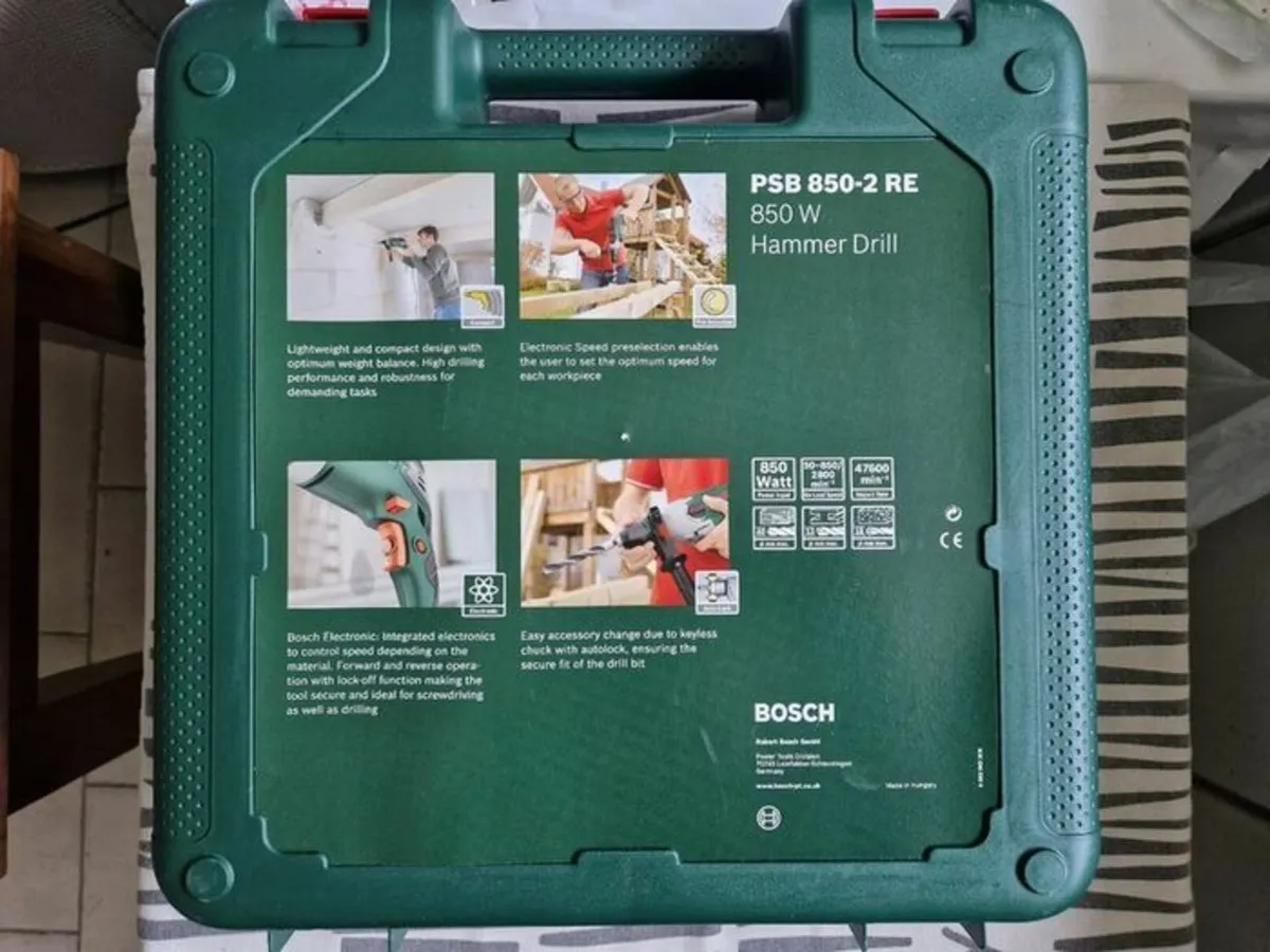 BOSCH PSB 850-2 RE 850W Hammer Drill in Carry Case - Image 4