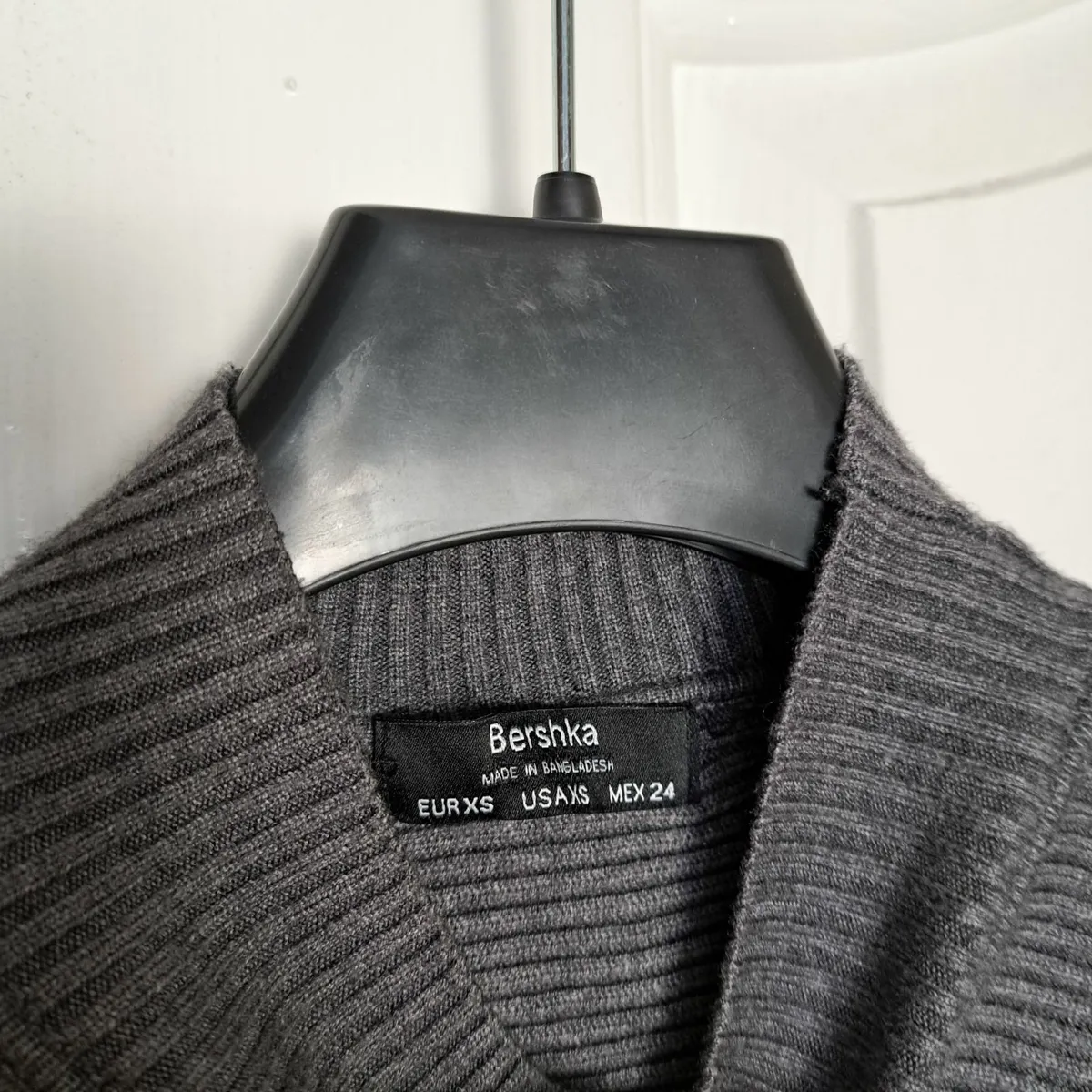 Bershka Grey High Neck Sweater Jumper Size XS - Image 4