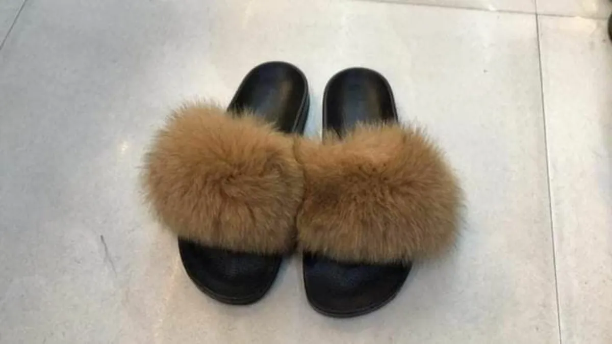 Fluffy fur slippers sizes 37-41 sizes 4-8 colorful - Image 4