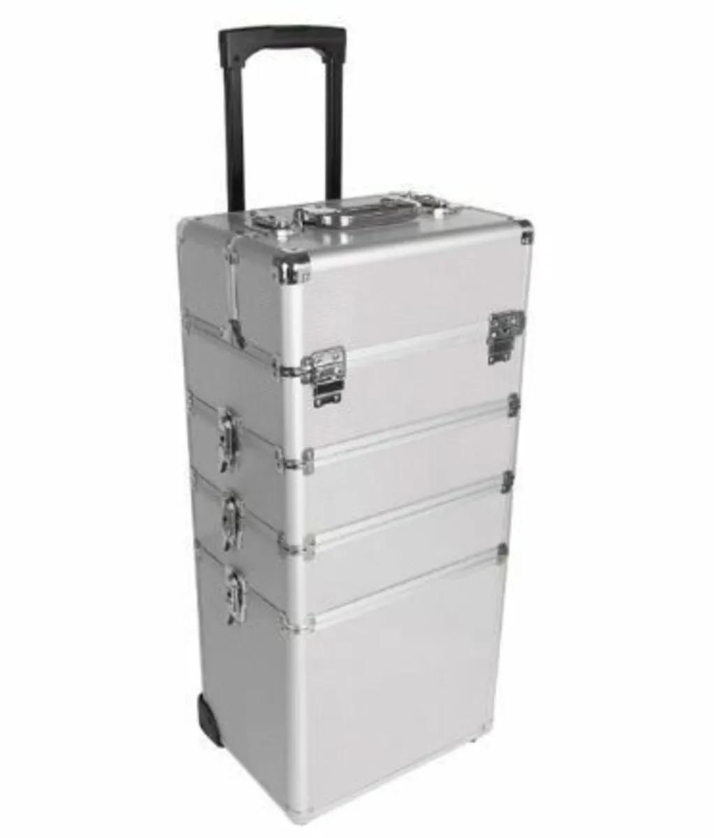 Aluminium Makeup Trolley – Detachable Cosmetic Box - Image 1