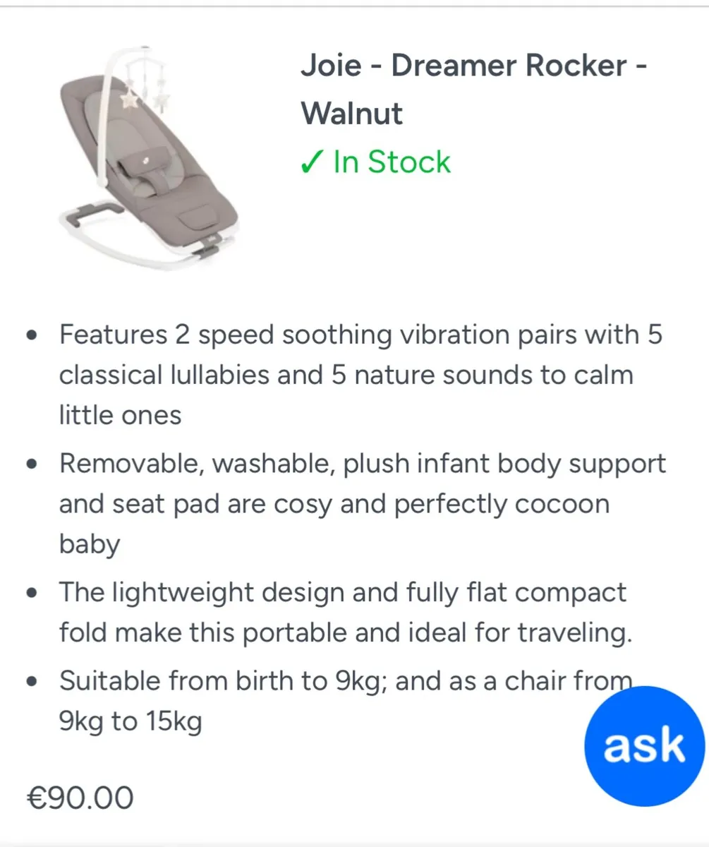 Baby Rocker / Seater JOIE - Image 2