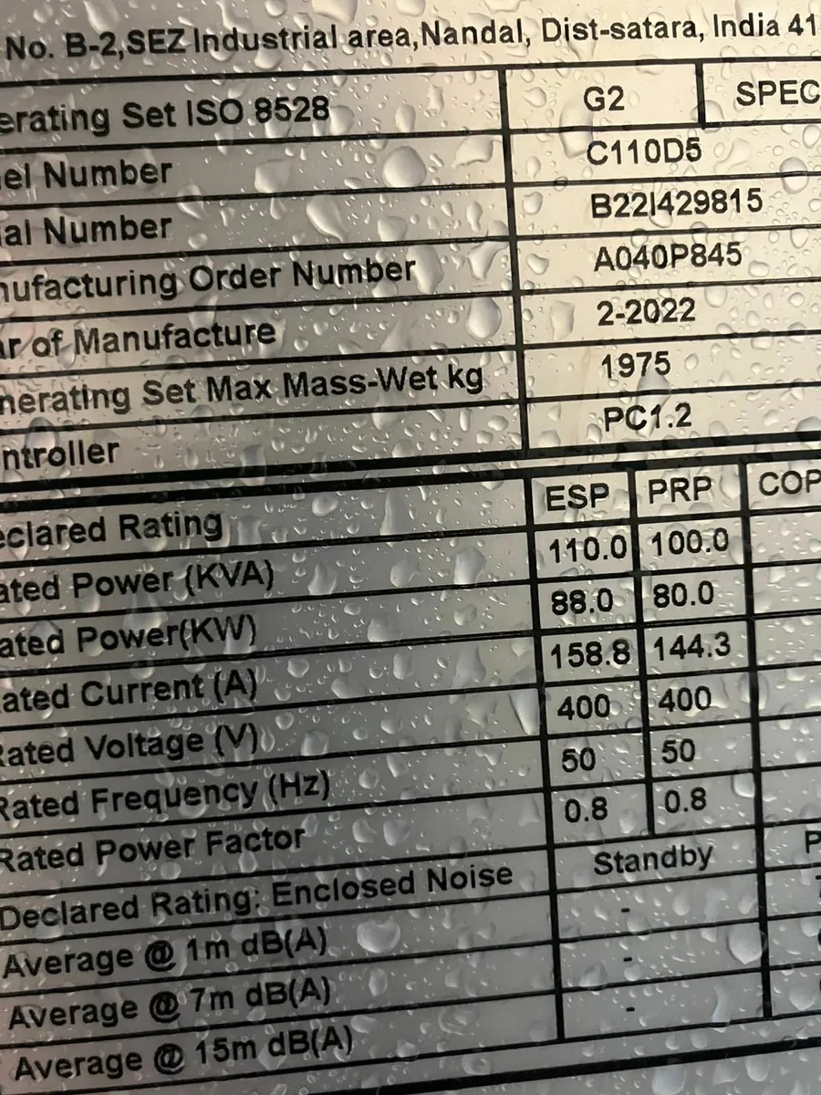 110KVA Three Phase Generator - Image 4
