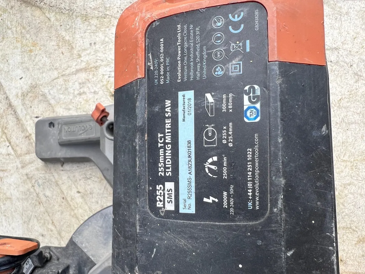 Mitre sliding bevelled chop saw Evolution 2018 - Image 3