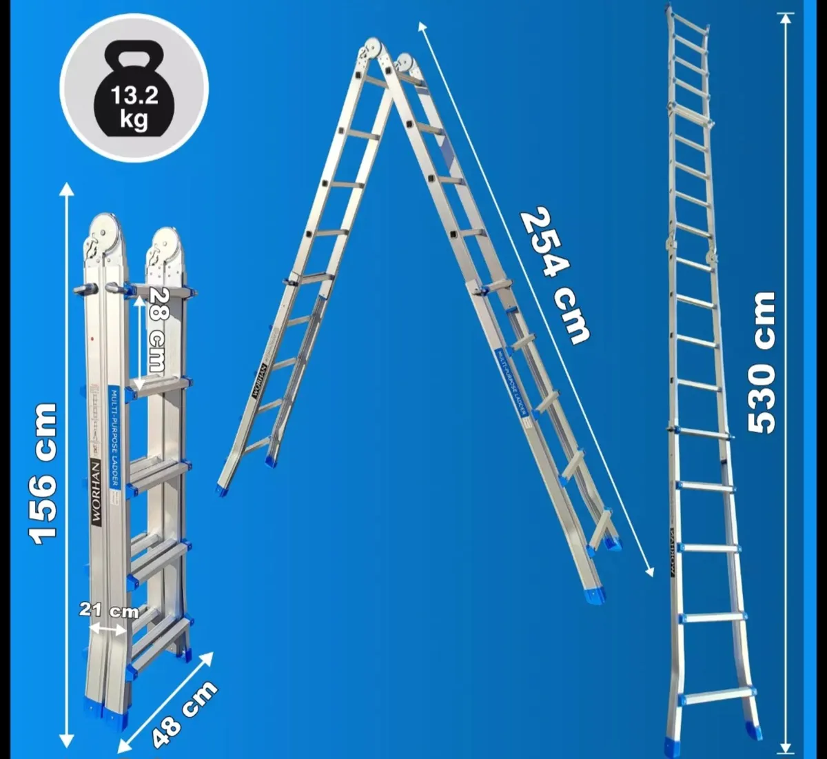 New aluminum Multi-Purpose ladder free delivery - Image 3