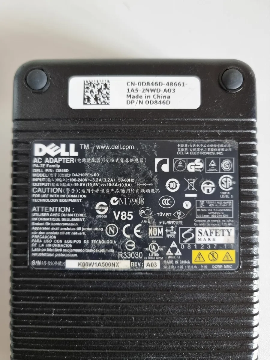Dell 210w AC Adapter Laptop Charger - Image 2