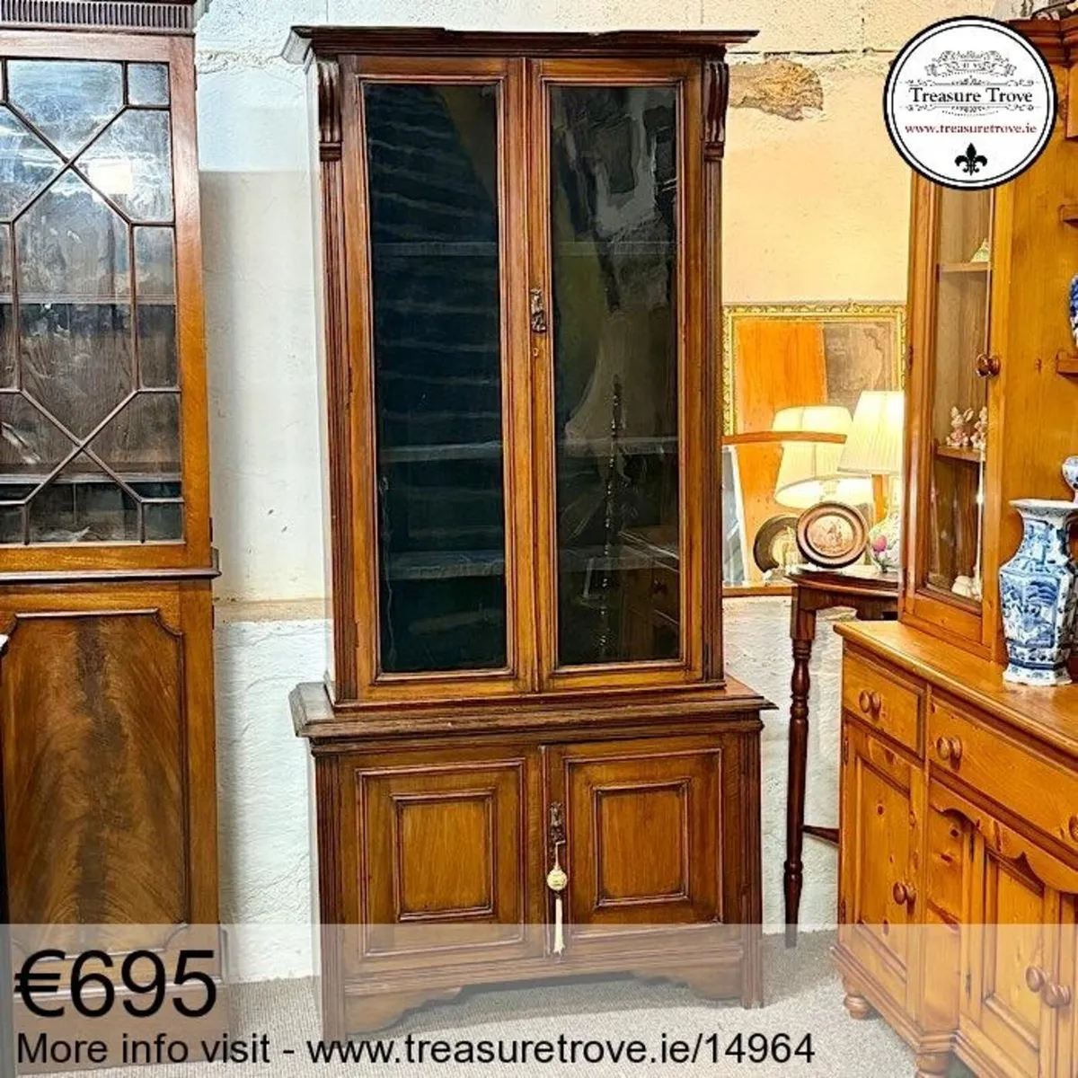 Tall vintage and antique bookcases - Image 3