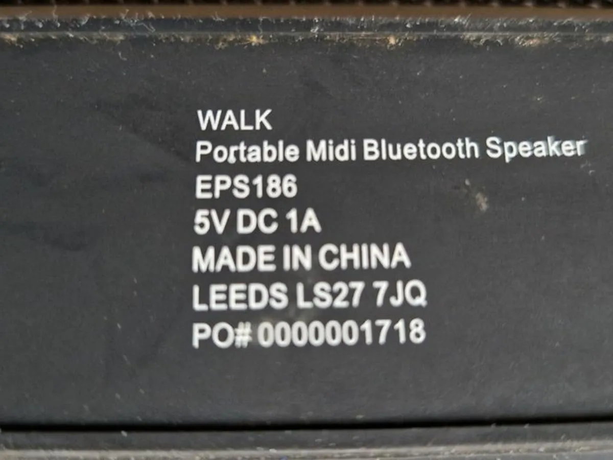 WALK EPS186 Bluetooth Speaker, Excellent Condition - Image 3