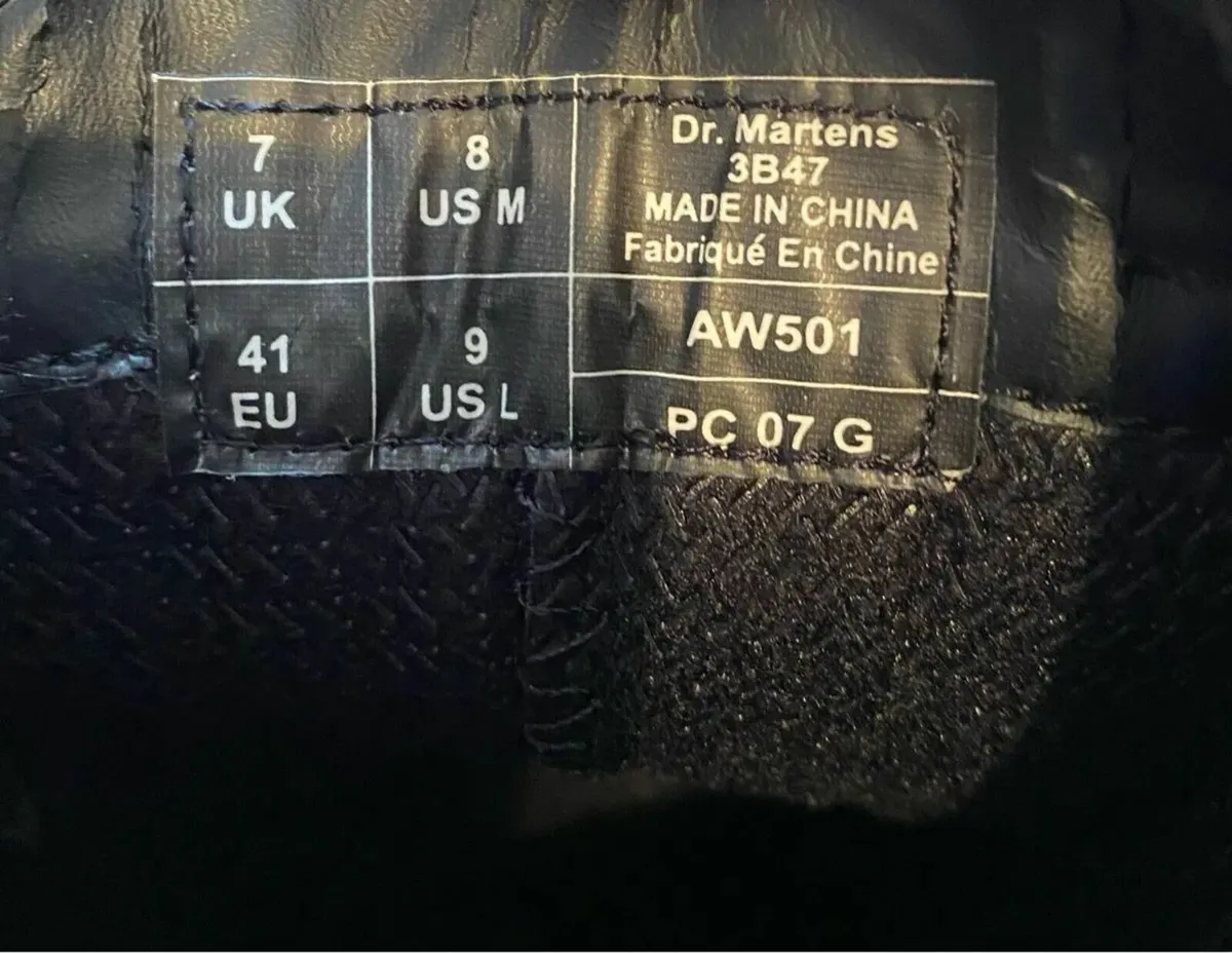 Dr Martens Authentic Leather Brown Boots Size 41/7 - Image 3