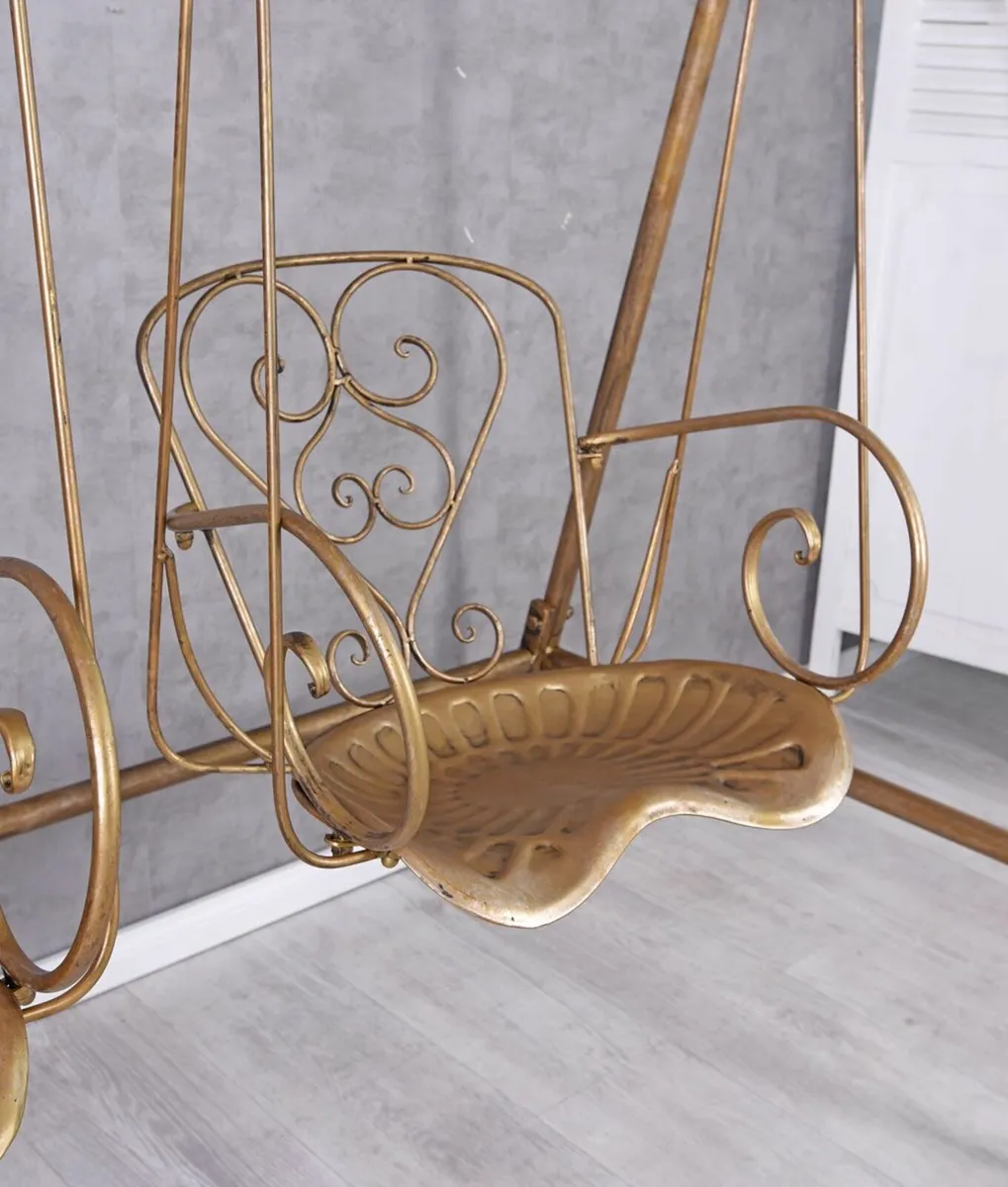 JARDIN de PROVENCE Garden Swing Vintage Wrought Ir - Image 3