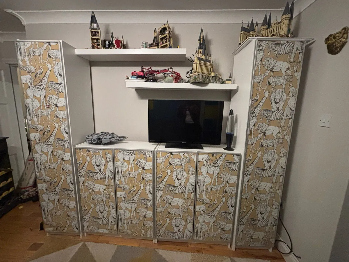 IKEA BILLY Bookcase Set with HÖGBO Glass Doors