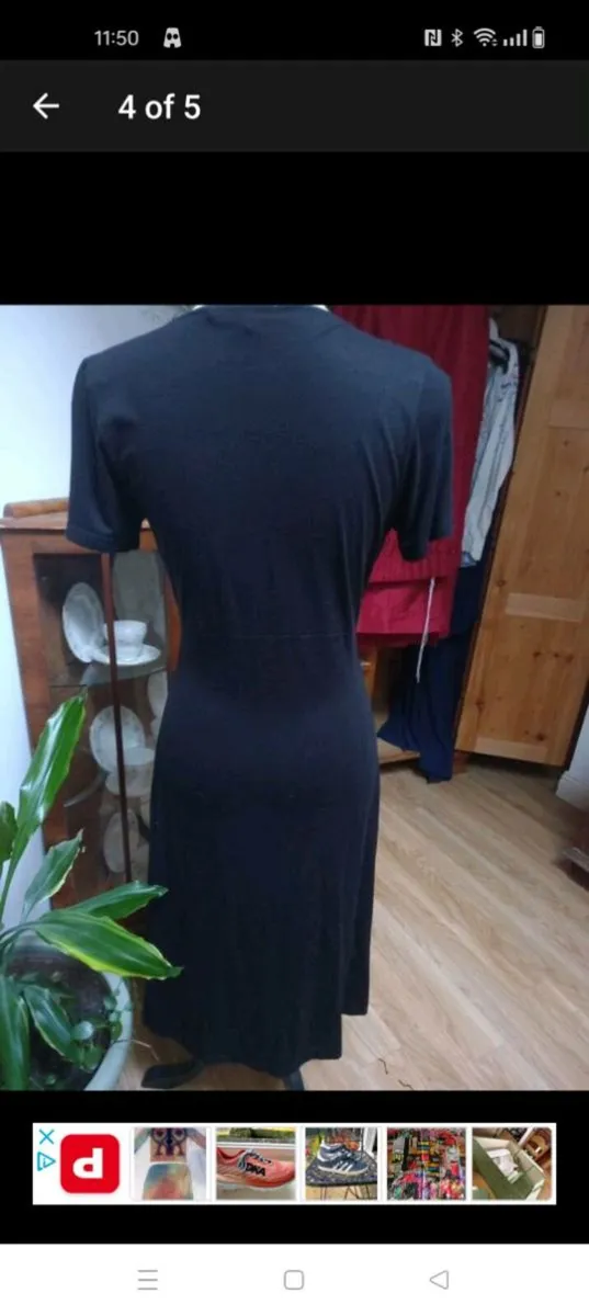 Ladies LEA H Black dress with Stretch. - Image 2