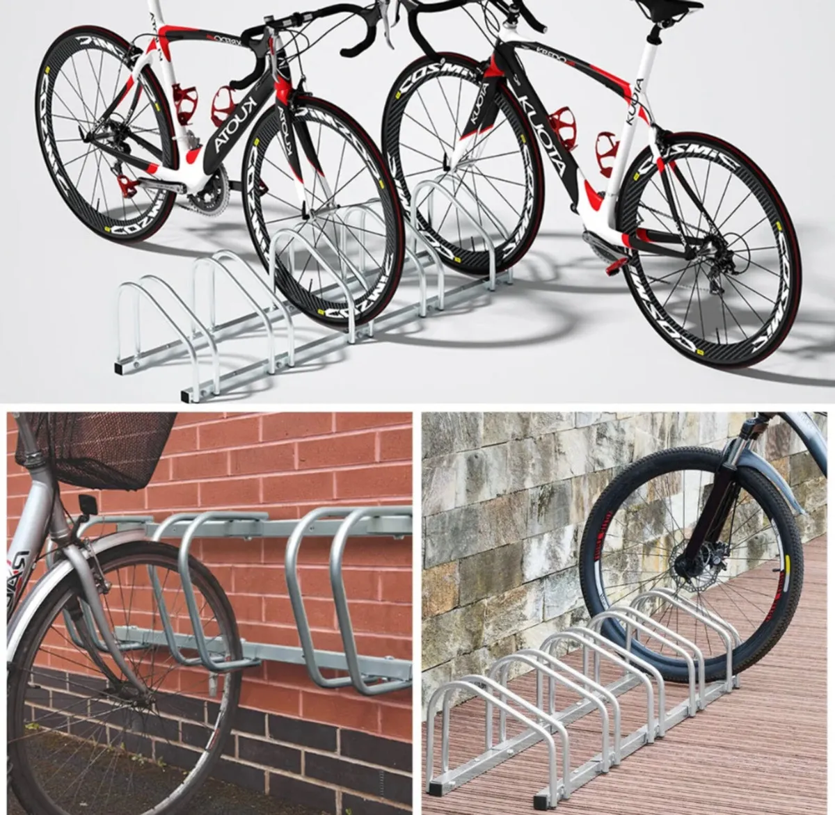3,4 or 5 Bicycle Parking Stand Steel Bike Rack - Image 2