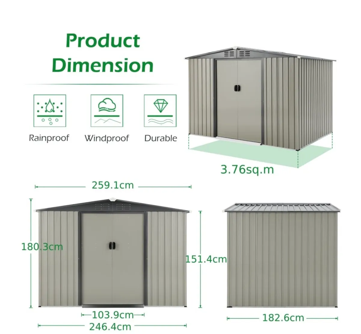 Shed - 8ft W x 6ft D - Image 2