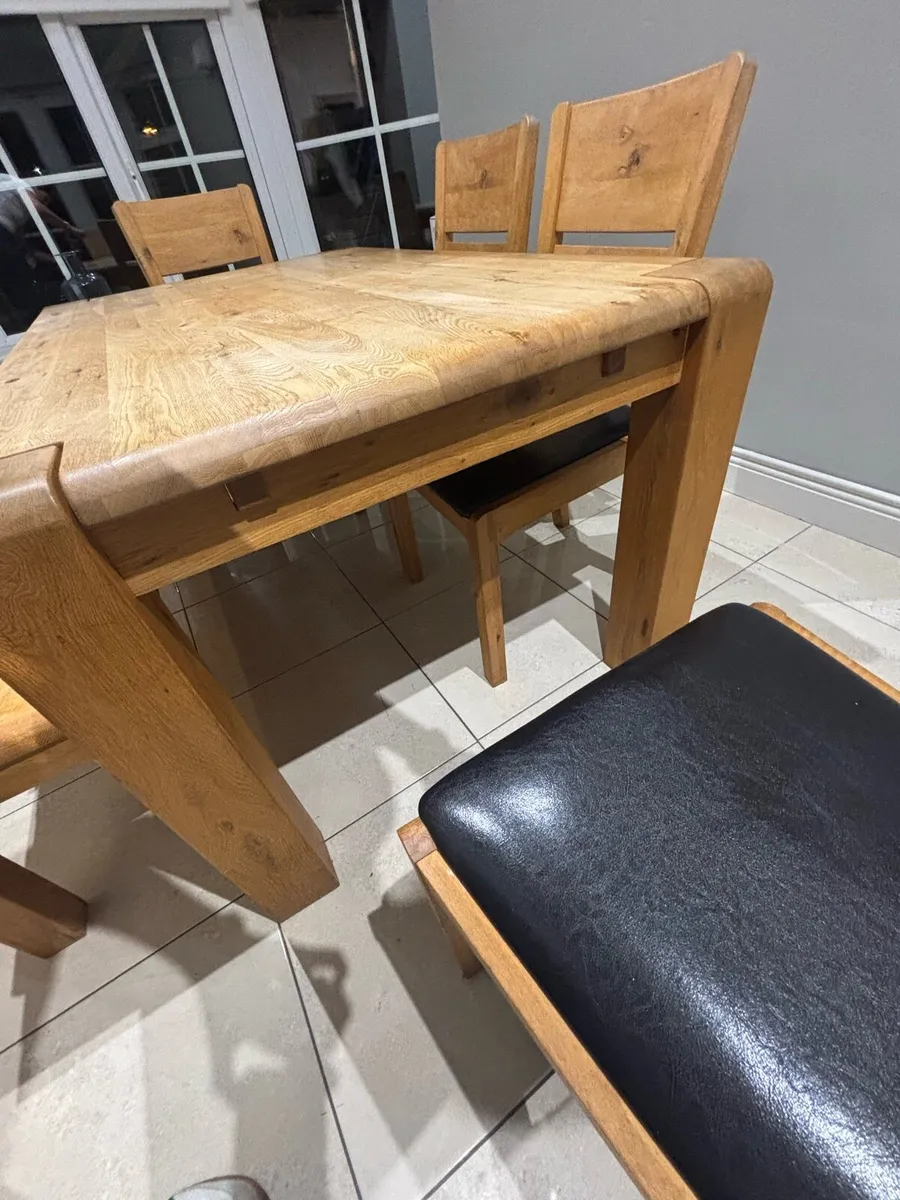 Solid Oak Dining Set - Image 2