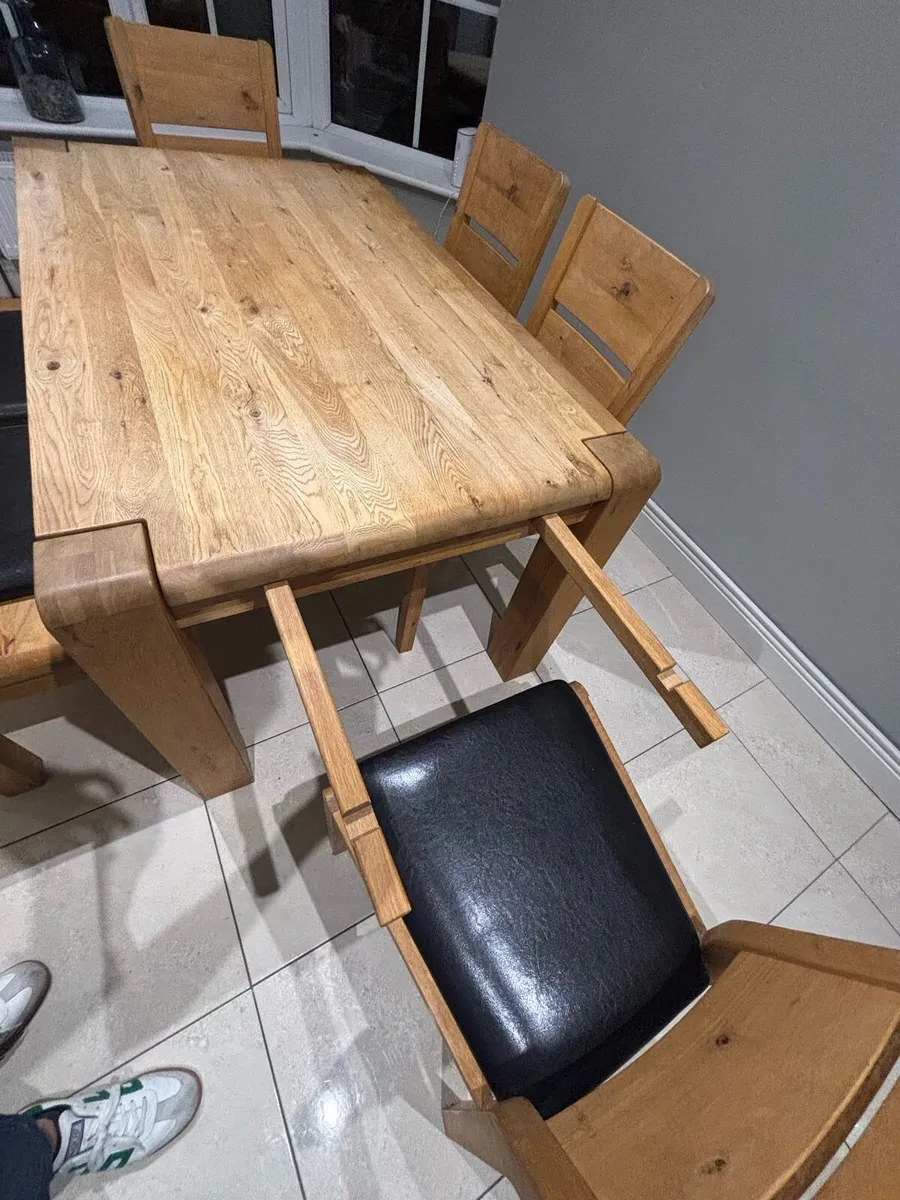Solid Oak Dining Set - Image 3