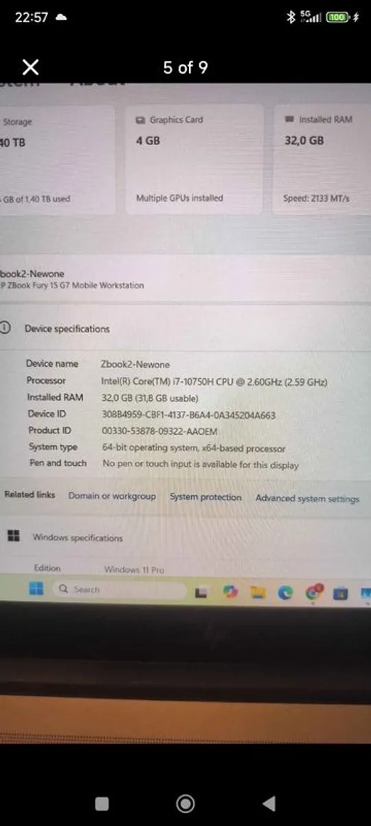 HP Zbook Fury G7 15" - HP Elitebook 830 G5 13" - Image 3