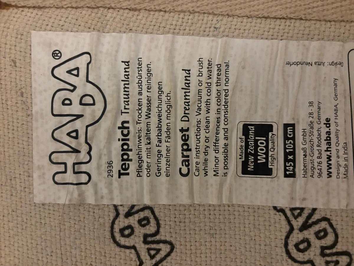 HABA Wool Rug – “Dreamland” – 145 x 105 cm - Image 2