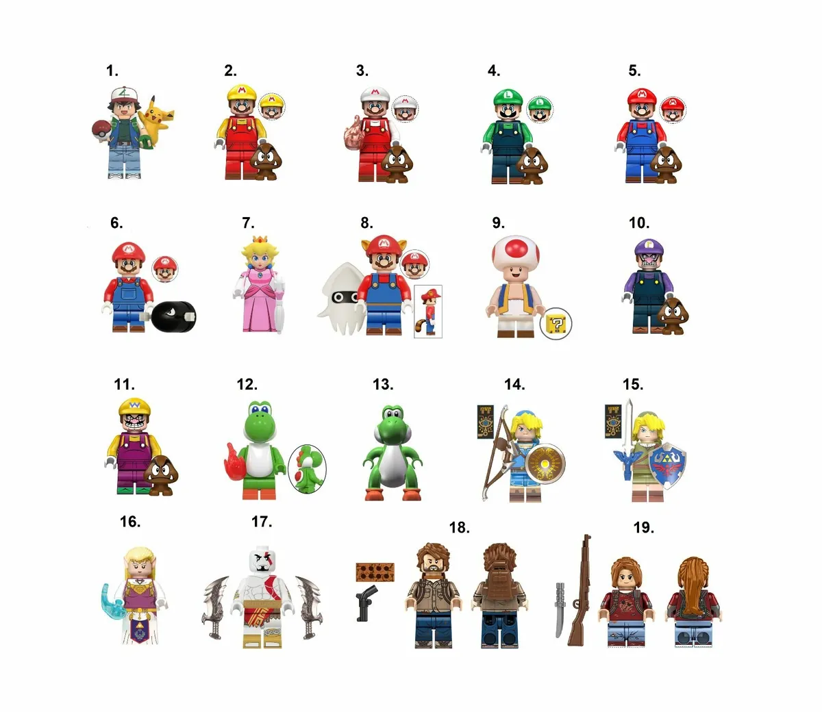 Nintendo + Video Game Minifigures