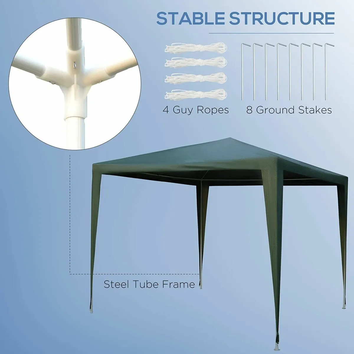 Gazebo Marquee – Garden Heavy Duty Outdoor Canopy - Image 4