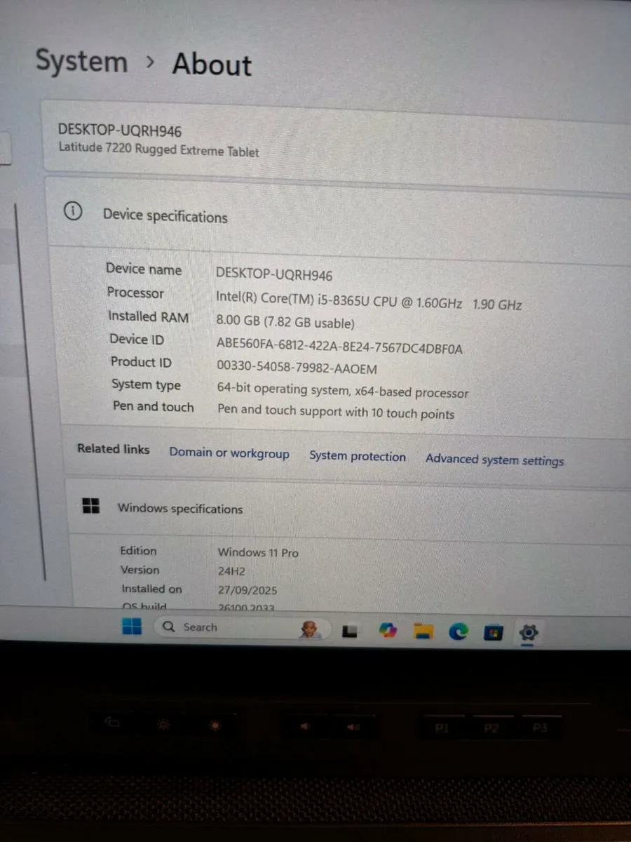 Dell Rugged 7220 2in1,i5 8th gen,8gb,256ssd,win11 - Image 3