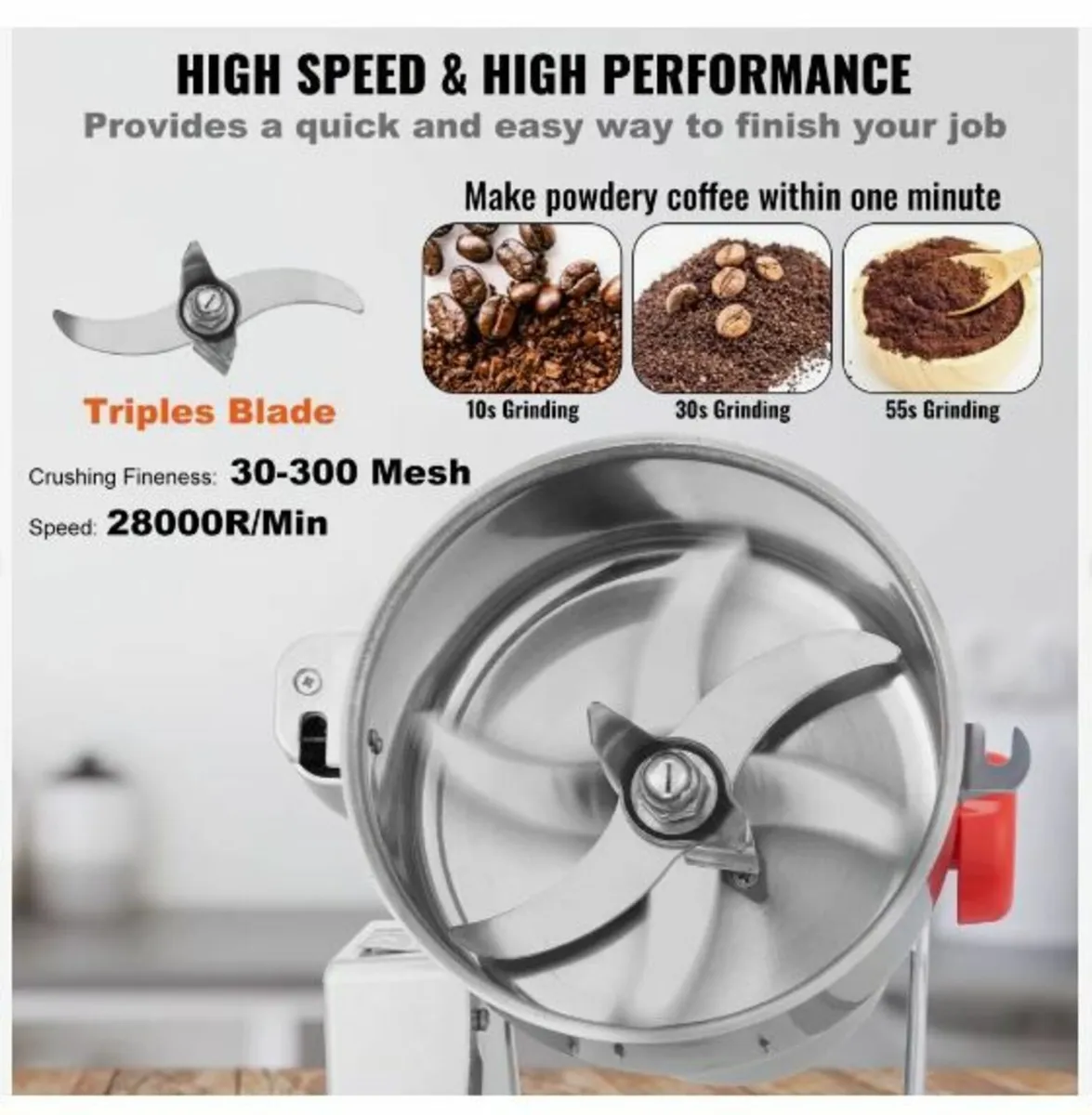 1000g Electric Grain Mill Grinder - Image 1