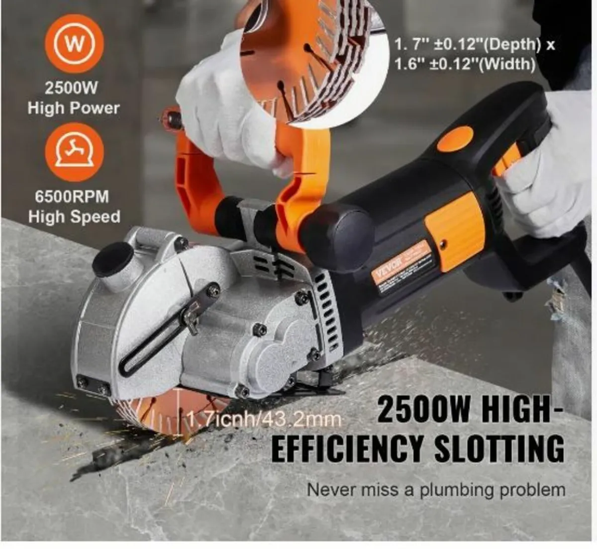 Electric Wall Chaser, Wall Groove Cutting Machine - Image 3