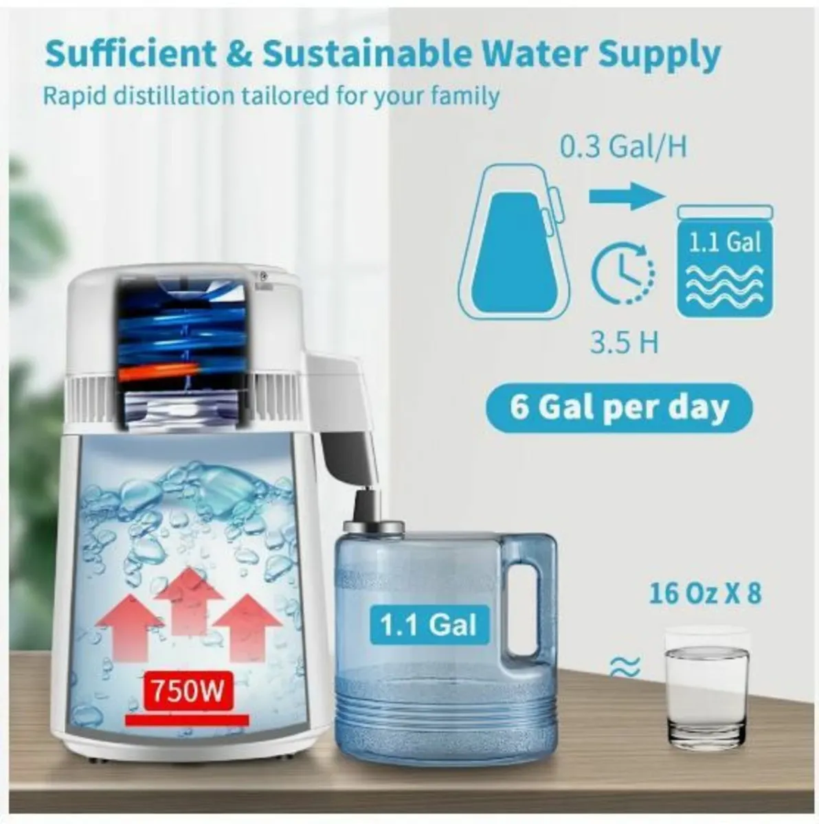 4L Water Distiller 1L/H Distilled Water - Image 4