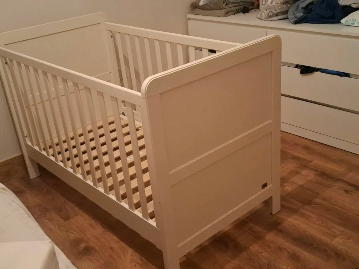 Cot/bed and feeding rocking chair and footstool - Image 1