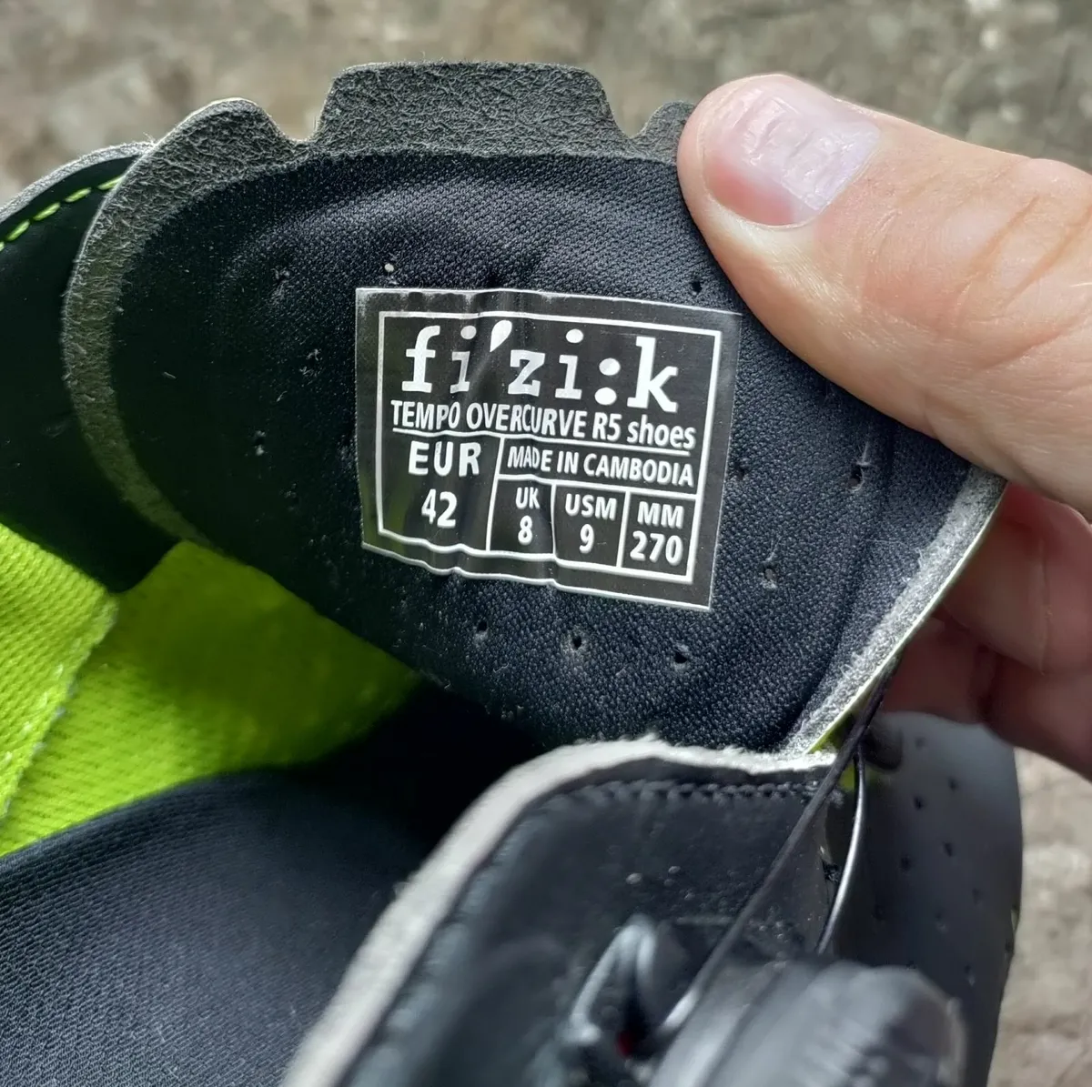 Fizik Overcurve Tempo R5 Road cycling shoes 8uk 42 - Image 3