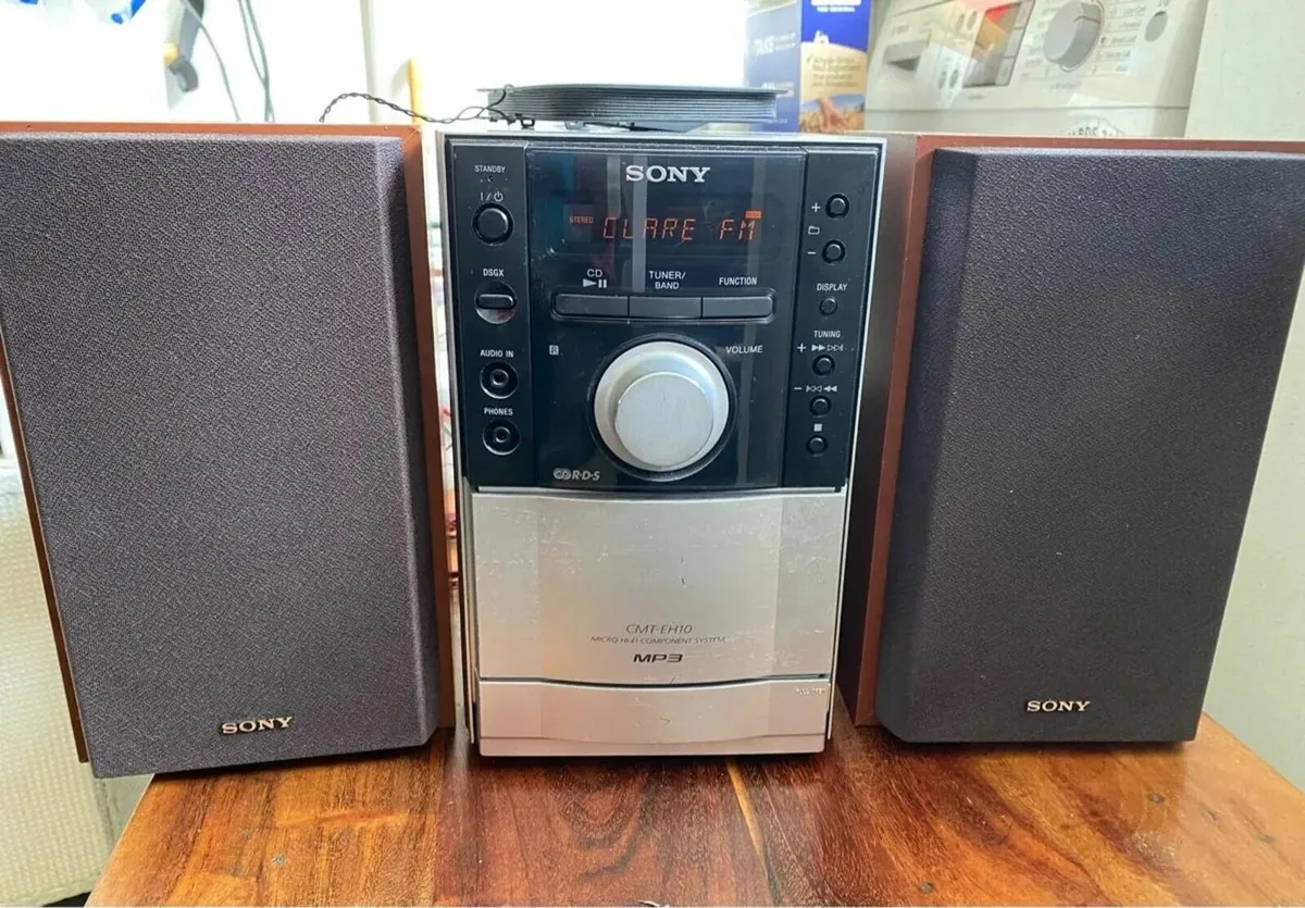 Sony CMT-EH10 Stereo System CD MP3 Cassette Radio - Image 1