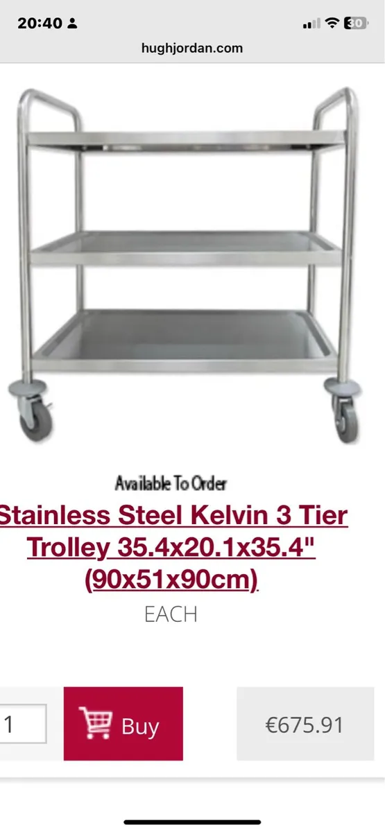 Stainless steel trolley - Image 2