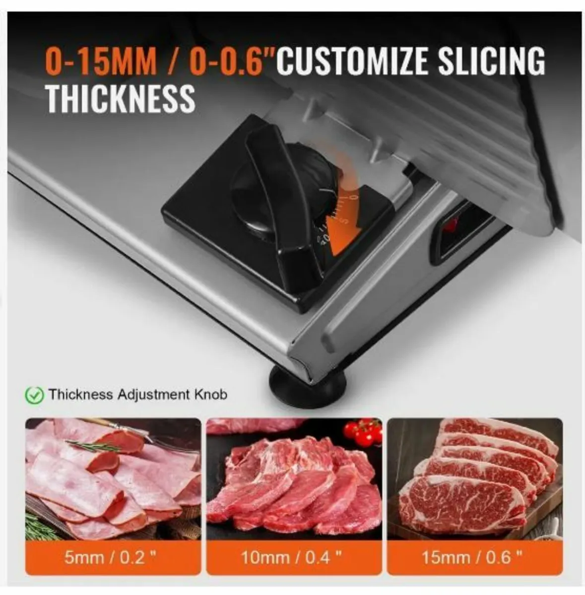 Meat Slicer, 180W Electric Deli Food - Image 3