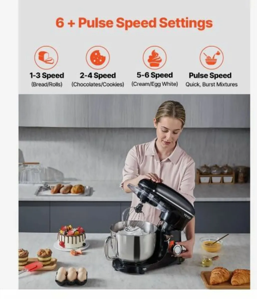 Stand Mixer, 6 QT Dough Mixer - Image 3