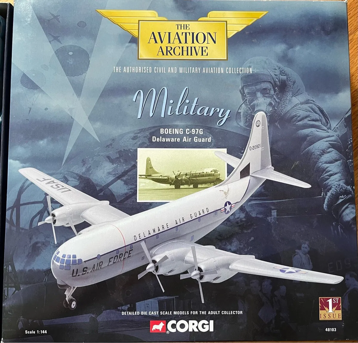 LARGE Boeing C-97G USAF Diecast Model Airplane - Image 1