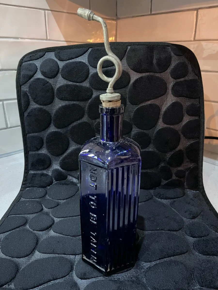 Antique Hexagonal Poison Bottle - Image 1