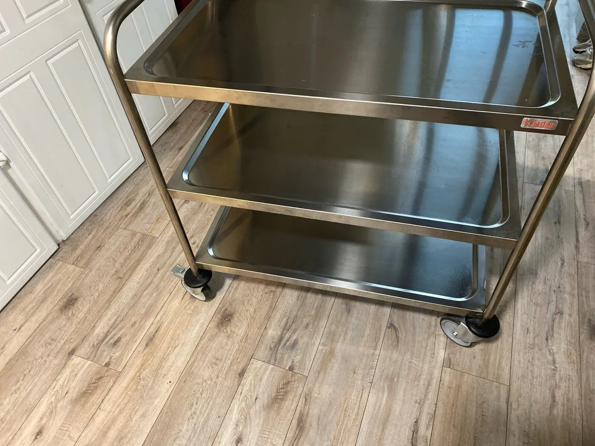 Stainless steel trolley - Image 1