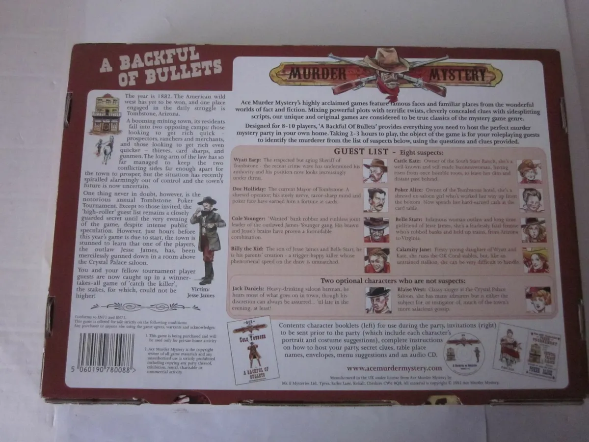 A Backful of  Bullets Board Game - Image 2
