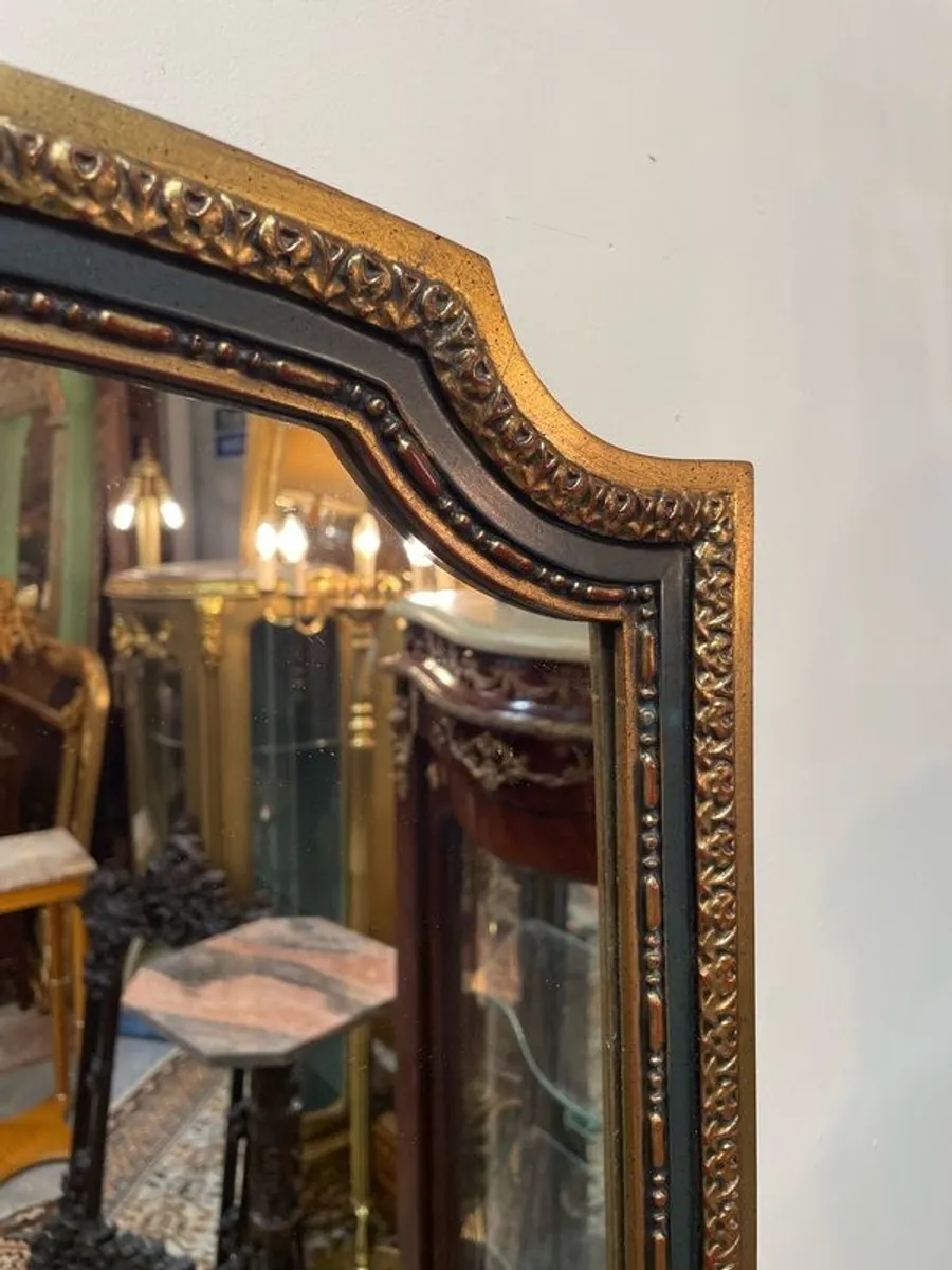 Parcel and Gilt Wood Vintage French Mirror - Image 2
